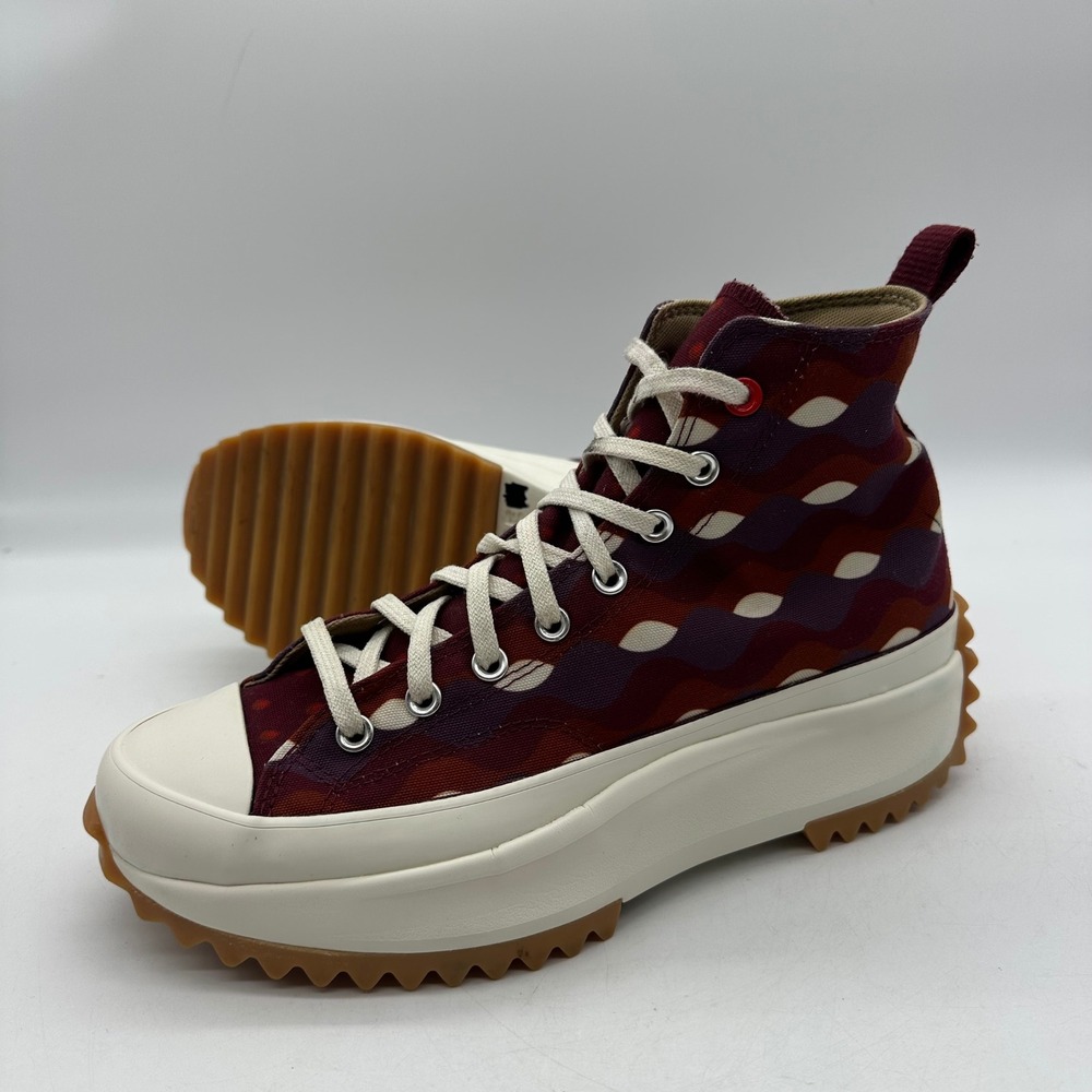 Converse A04302C Mens 10.5 Womens 12‎ Run Star Hike Beetroot Platform Sneakers - Picture 4 of 10